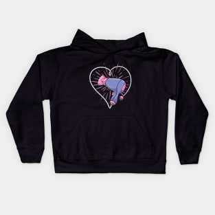 Hair dryer with Cable feed and Heart Kids Hoodie